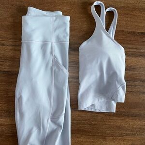 Lululemon Light Blue Set - align tank and invigorate tights